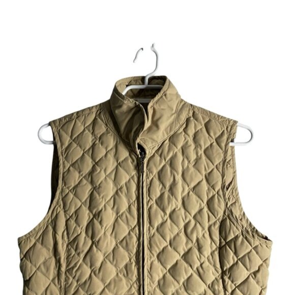 Eddie Bauer Women's Tan Quilted Lightweight Goose Down Vest - Picture 2 of 10